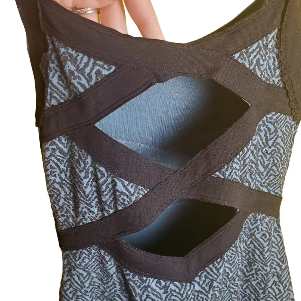 Free People Patterned Bodycon Dress Size XS